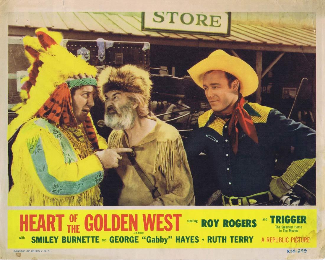 HEART OF THE GOLDEN WEST Original Lobby Card Roy Rogers Ruth Terry 1955r