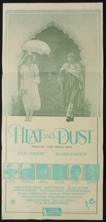 HEAT AND DUST Original Daybill Movie Poster Julie Christie Greta Scacchi Shashi Kapoor