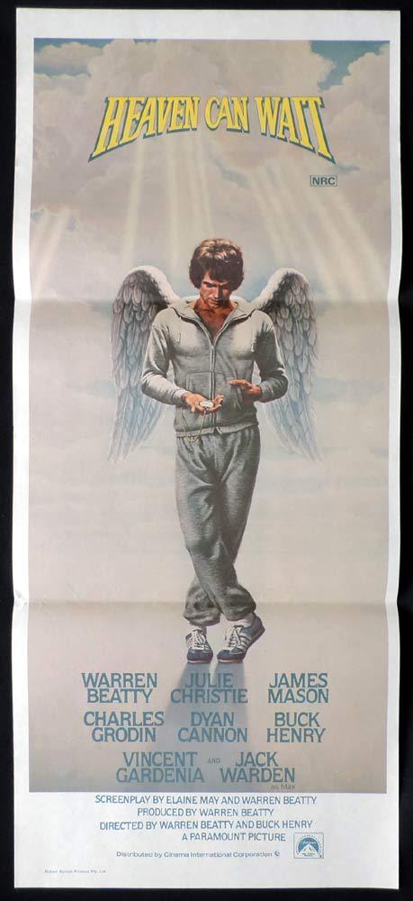 HEAVEN CAN WAIT Original Daybill Movie Poster Warren Beatty Julie Christie