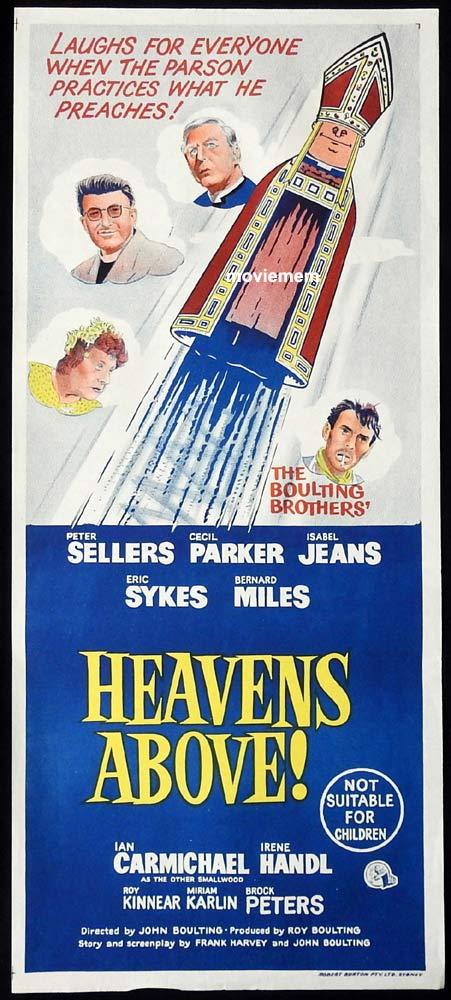 HEAVEN’S ABOVE Original Daybill Movie Poster Peter Sellers Cecil Parker