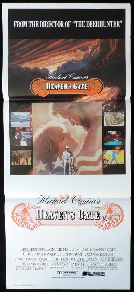 HEAVEN’S GATE Original Daybill Movie Poster Kris Kristofferson Christopher Walken