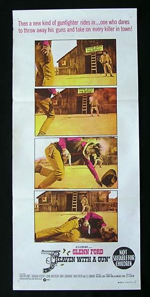 HEAVEN WITH A GUN Daybill Movie Poster Glenn Ford Western