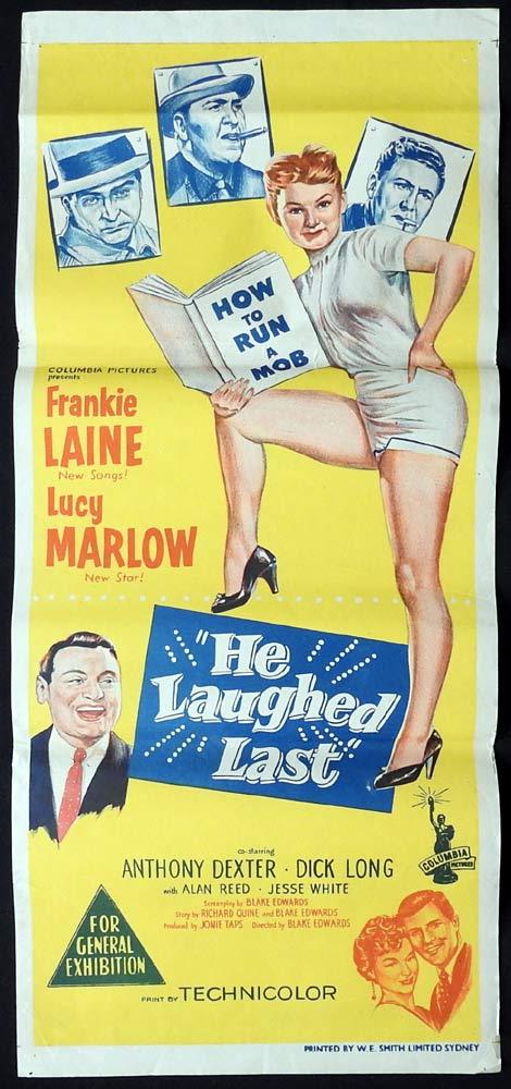 HE LAUGHED LAST Daybill Movie Poster Blake Edwards Frankie Laine 1956