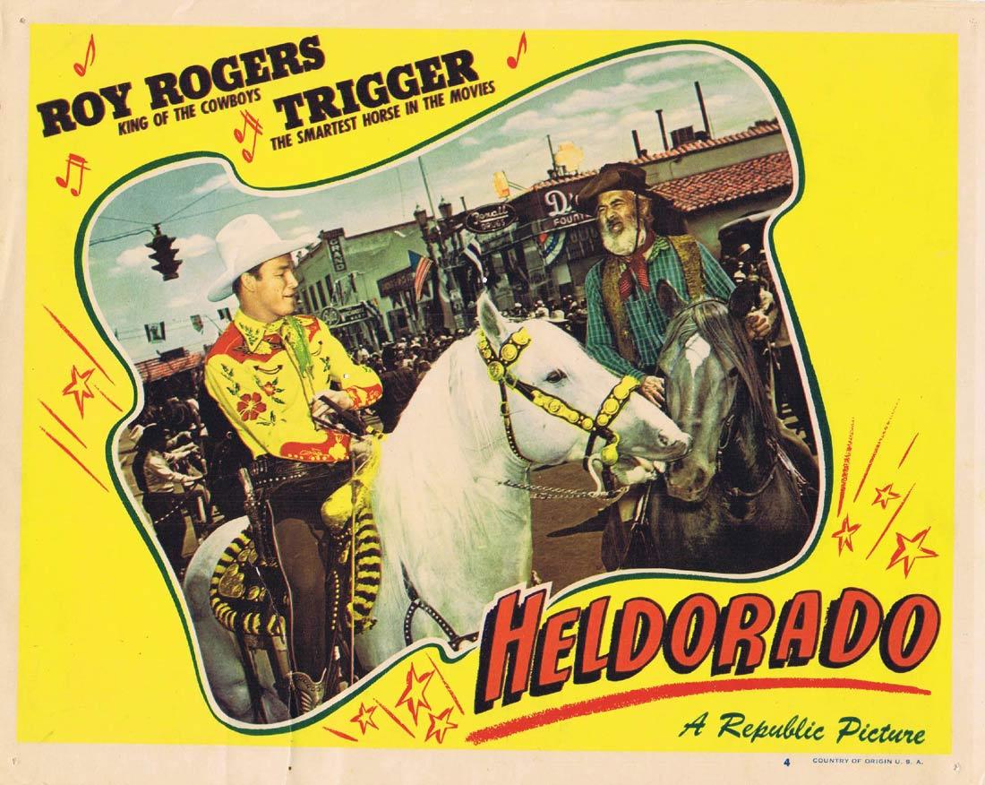 HELDORADO Original Lobby Card 4 Roy Rogers Trigger Gabby Hayes