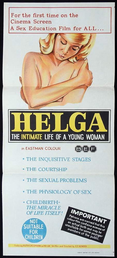 HELGA THE INTIMATE LIFE OF A YOUNG WOMAN Original Daybill Movie Poster