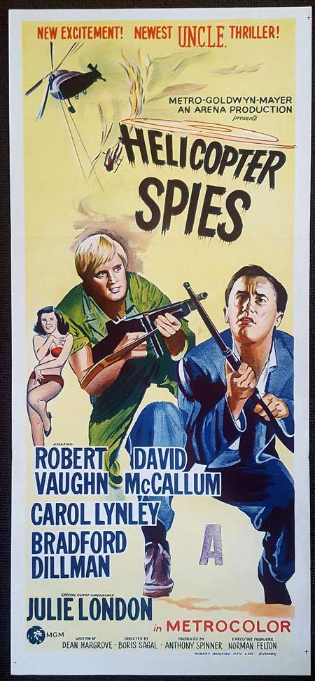 HELICOPTER SPIES Original Daybill Movie Poster Man from Uncle