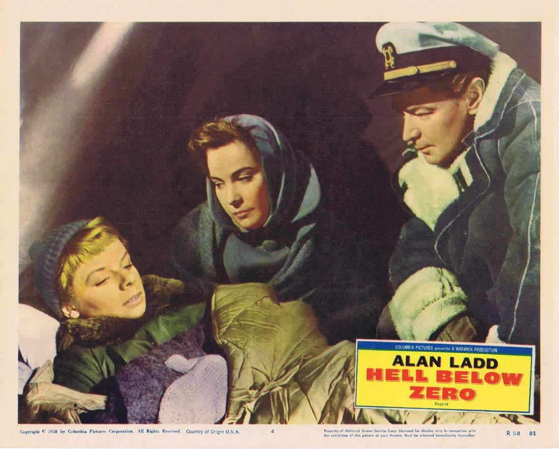 HELL BELOW ZERO Lobby Card 4 Alan Ladd Stanley Baker 1958r