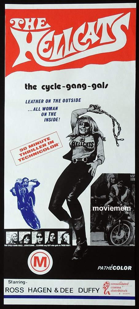 THE HELLCATS Original Daybill Movie Poster Cycle Gang Girls