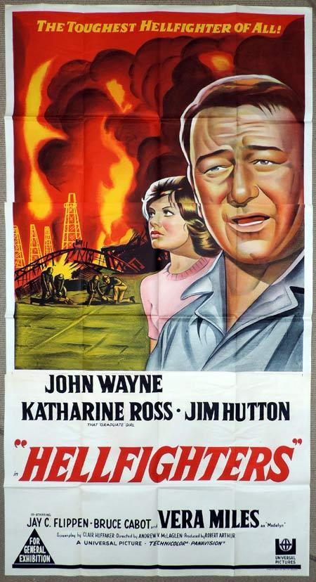 HELLFIGHTERS Original 3 Sheet Movie Poster John Wayne