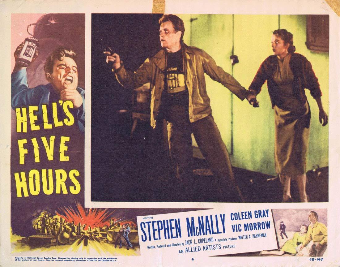 HELL’S FIVE HOURS Lobby Card 4 Stephen McNally Coleen Gray Vic Morrow