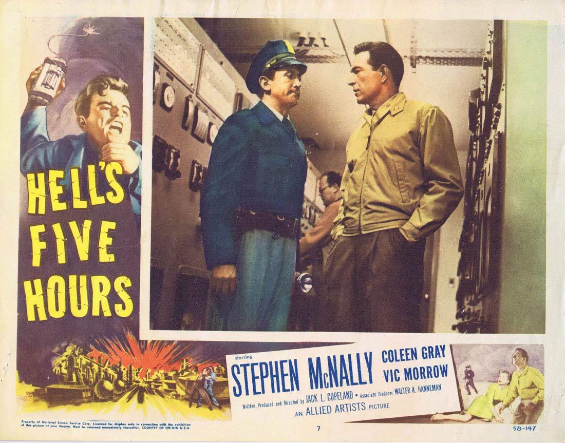 HELL’S FIVE HOURS Lobby Card 7 Stephen McNally Coleen Gray Vic Morrow