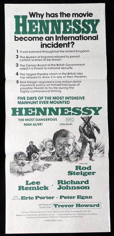 HENNESSY Daybill Movie Poster Dirk Bogarde Stanley Baker