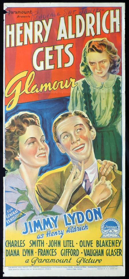 HENRY ALDRICH GETS GLAMOR Original Daybill Movie Poster JIMMY LYDON Richardson Studio