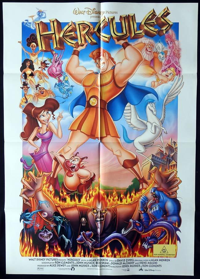 HERCULES Original One sheet Movie Poster Disney