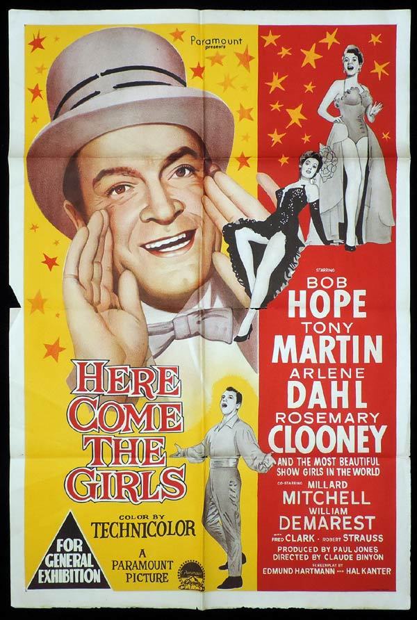 HERE COME THE GIRLS One Sheet Movie Poster Bob Hope