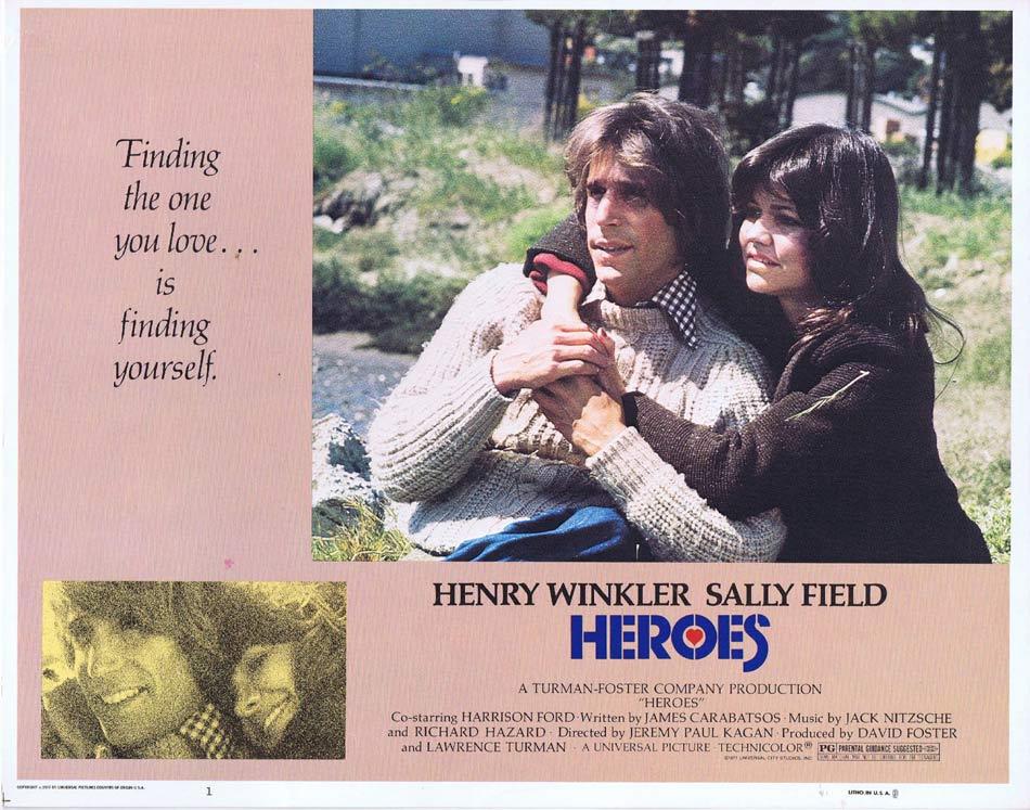 HEROES Lobby Card 1 Henry Winkler Sally Field Harrison Ford