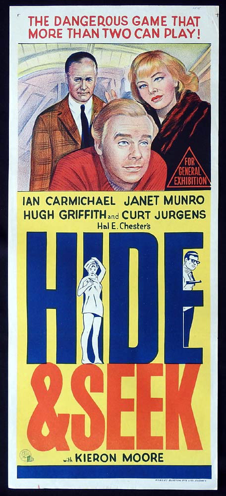HIDE AND SEEK Original Daybill Movie Poster Ian Carmichael