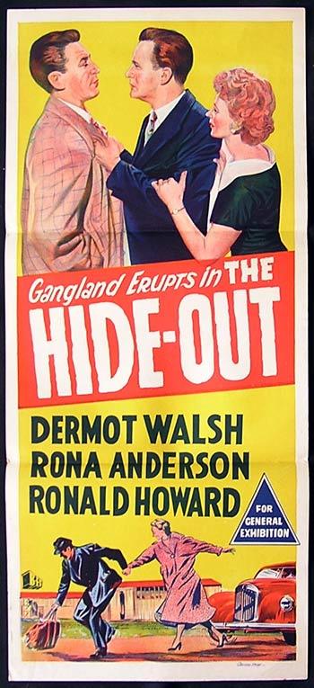 THE HIDEOUT Daybill Movie Poster Dermott Walsh Film Noir HIDE-OUT