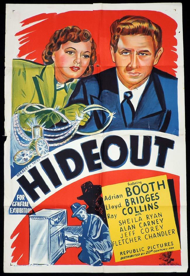 HIDEOUT One Sheet Movie Poster Lloyd Bridges Film Noir