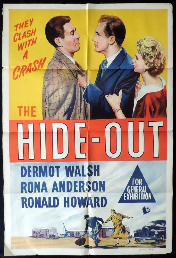 THE HIDEOUT One Sheet Movie Poster Dermott Walsh Film Noir HIDE-OUT