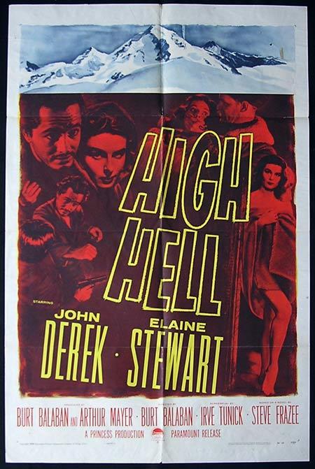 HIGH HELL Original One sheet Movie poster John Derek Elaine Stewart