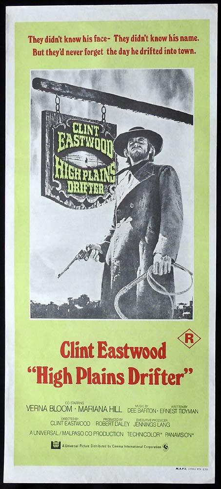 HIGH PLAINS DRIFTER Original Daybill Movie poster Clint Eastwood Verna Bloom