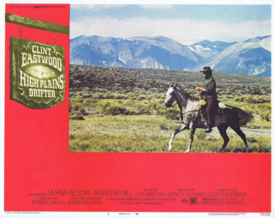 HIGH PLAINS DRIFTER Original US Lobby Card 3 Clint Eastwood Verna Bloom