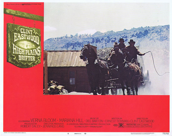 HIGH PLAINS DRIFTER Original US Lobby Card 4 Clint Eastwood Verna Bloom