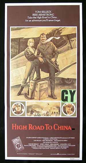 HIGH ROAD TO CHINA daybill Movie Poster Tom Selleck    Bess Armstrong