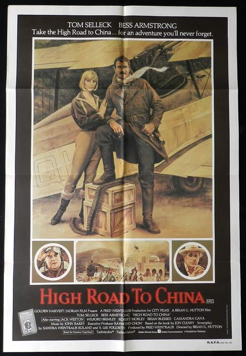 HIGH ROAD TO CHINA Original One sheet Movie poster Tom Selleck