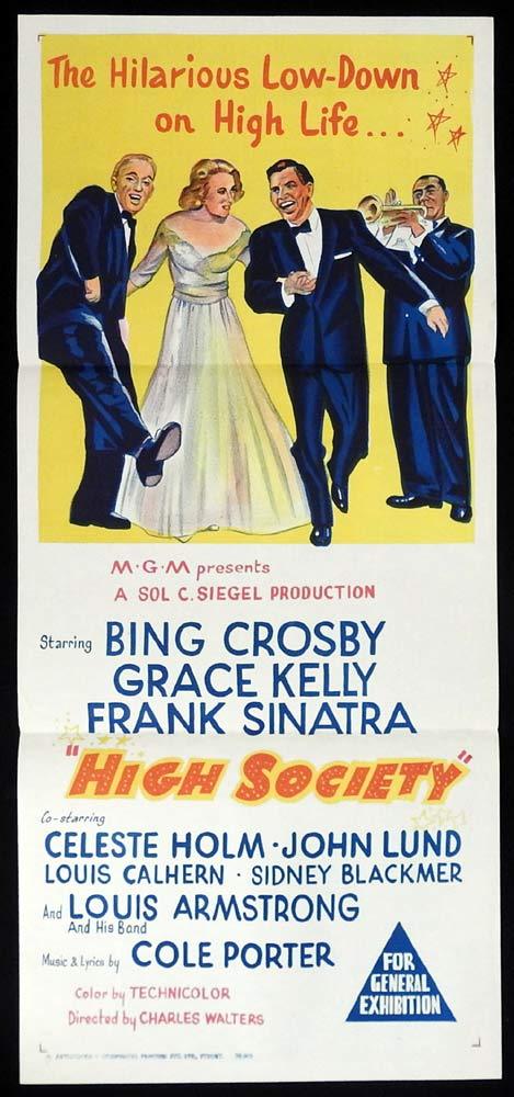 HIGH SOCIETY Original 1960s Daybill Movie Poster Frank Sinatra