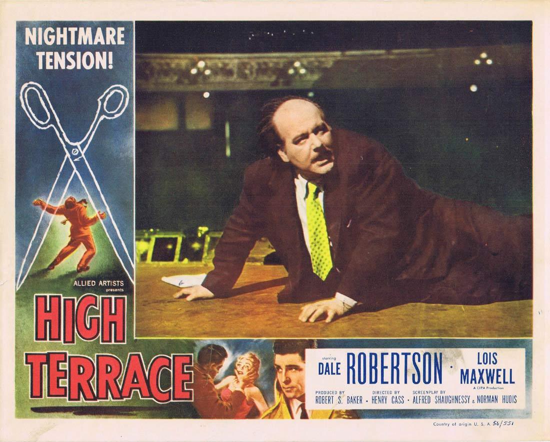 HIGH TERRACE 1956 Rare FILM NOIR Lobby Card 2