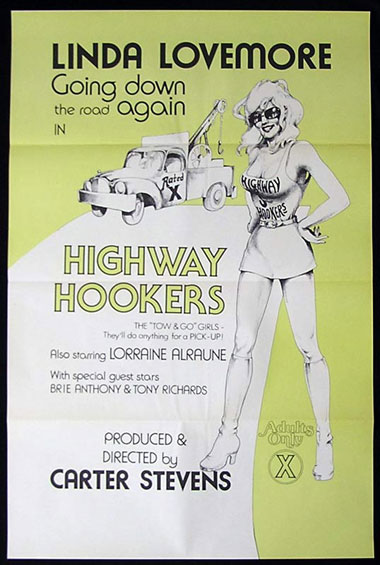 HIGHWAY HOOKERS One sheet Movie poster ’76 Linda Lovemore Sexploitation