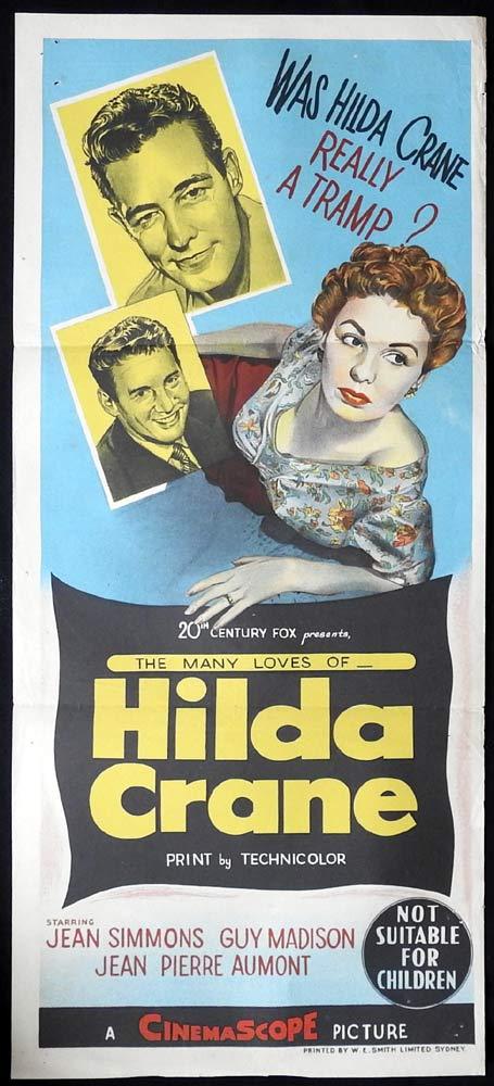 HILDA CRANE Daybill Movie poster Jean Simmons Guy Madison