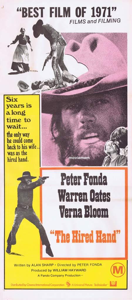 THE HIRED HAND Original Daybill Movie poster Peter Fonda Warren Oates