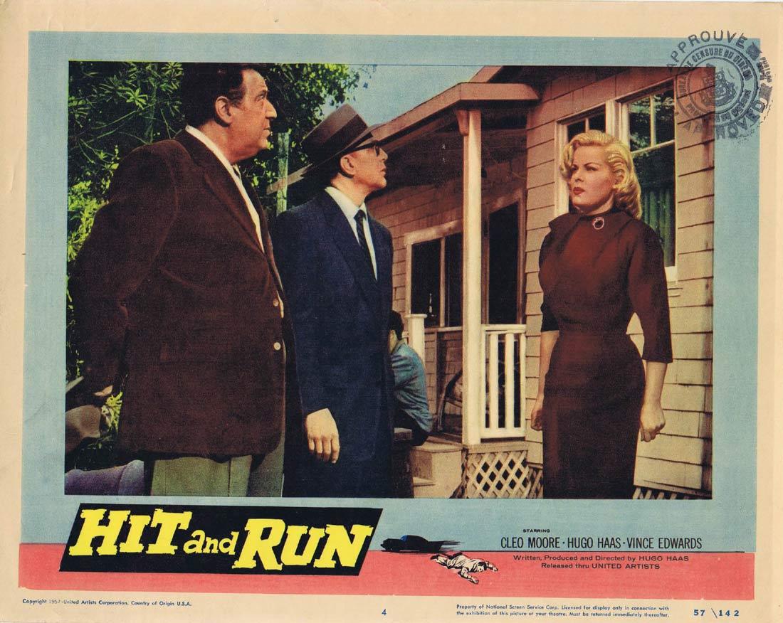 HIT AND RUN Vintage Lobby Card 4 Cleo Moore Hugo Haas Film Noir