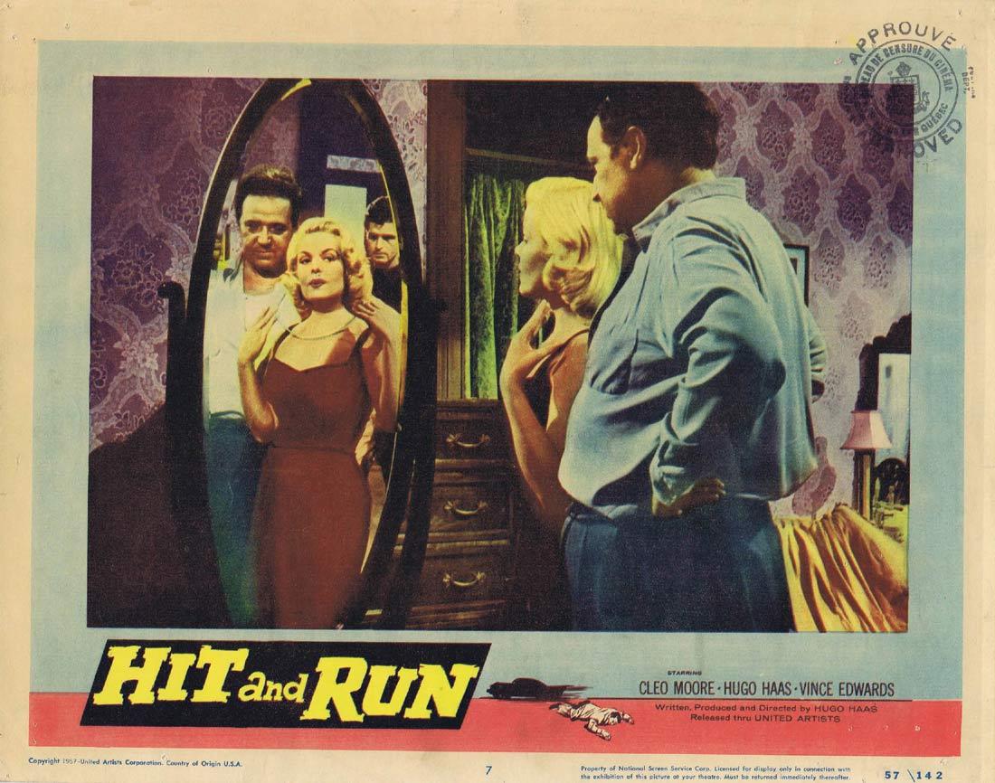 HIT AND RUN Vintage Lobby Card 7 Cleo Moore Hugo Haas Film Noir