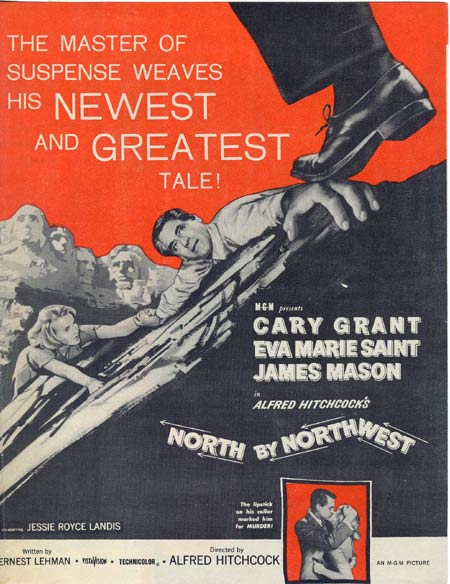 NORTH BY NORTHWEST ’59 Hitchcock Cary Grant Trade Flyer