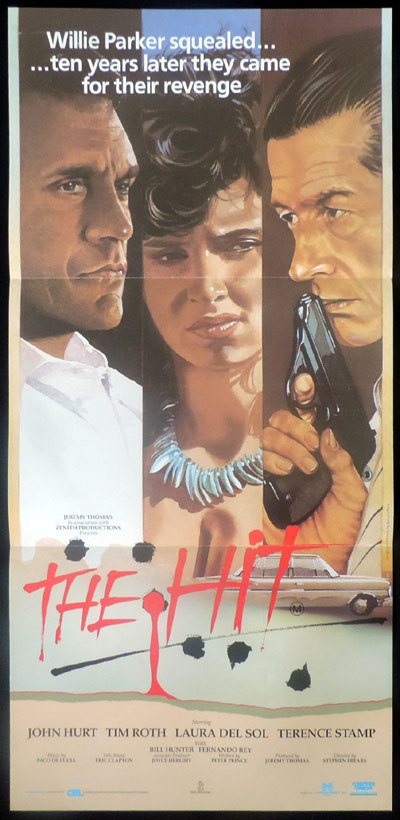 THE HIT Original Daybill Movie poster John Hurt Terence Stamp