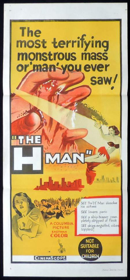 THE H MAN Original daybill Movie poster Ishiro Honda Sci FI