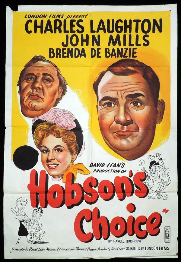 HOBSON’S CHOICE One Sheet Movie Poster John Mills David Lean Charles Laughton