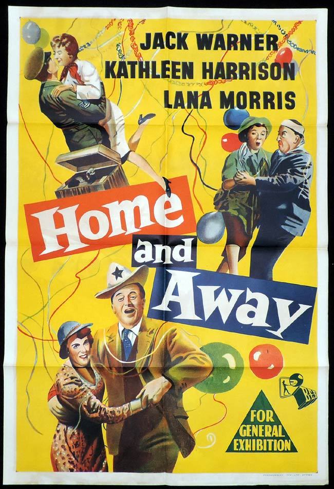 HOME AND AWAY One Sheet Movie Poster Thora Hird Jack Warner