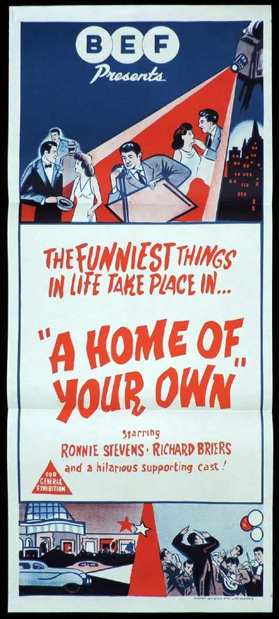 A HOME OF YOUR OWN Daybill Movie poster Richard Briers British Comedy