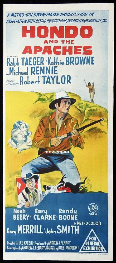 HONDO AND THE APACHES Original Daybill Movie Poster
