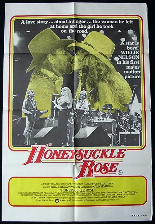 HONEYSUCKLE ROSE ’80 Willie Nelson 1 Sheet poster