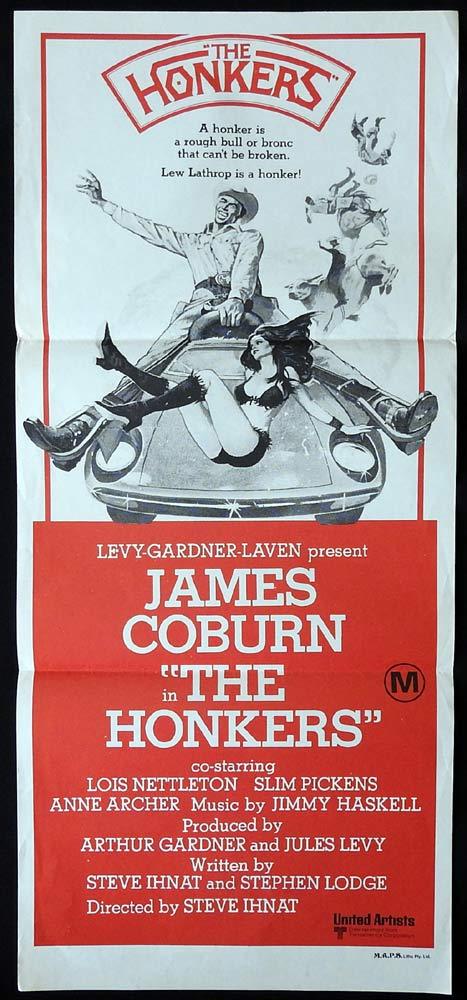 THE HONKERS Original Daybill Movie poster James Coburn Lois Nettleton
