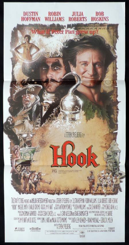 HOOK Daybill Movie poster Robin Williams Dustin Hoffman Drew Struzan art