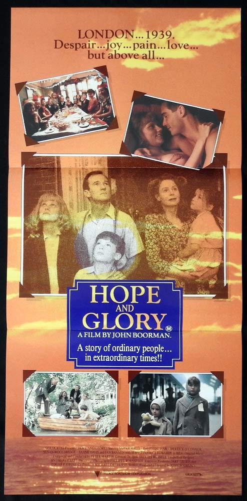HOPE AND GLORY Original Daybill Movie poster Sarah Miles David Hayman