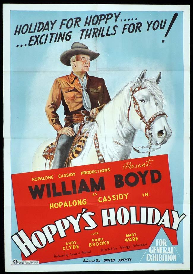 HOPPY’S HOLIDAY Original One sheet Movie Poster William Boyd Hopalong Cassidy