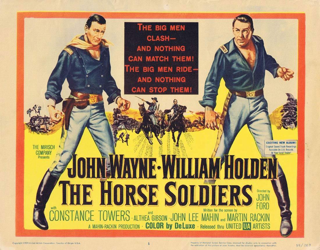 THE HORSE SOLDIERS 1959 John Wayne Title Lobby Card